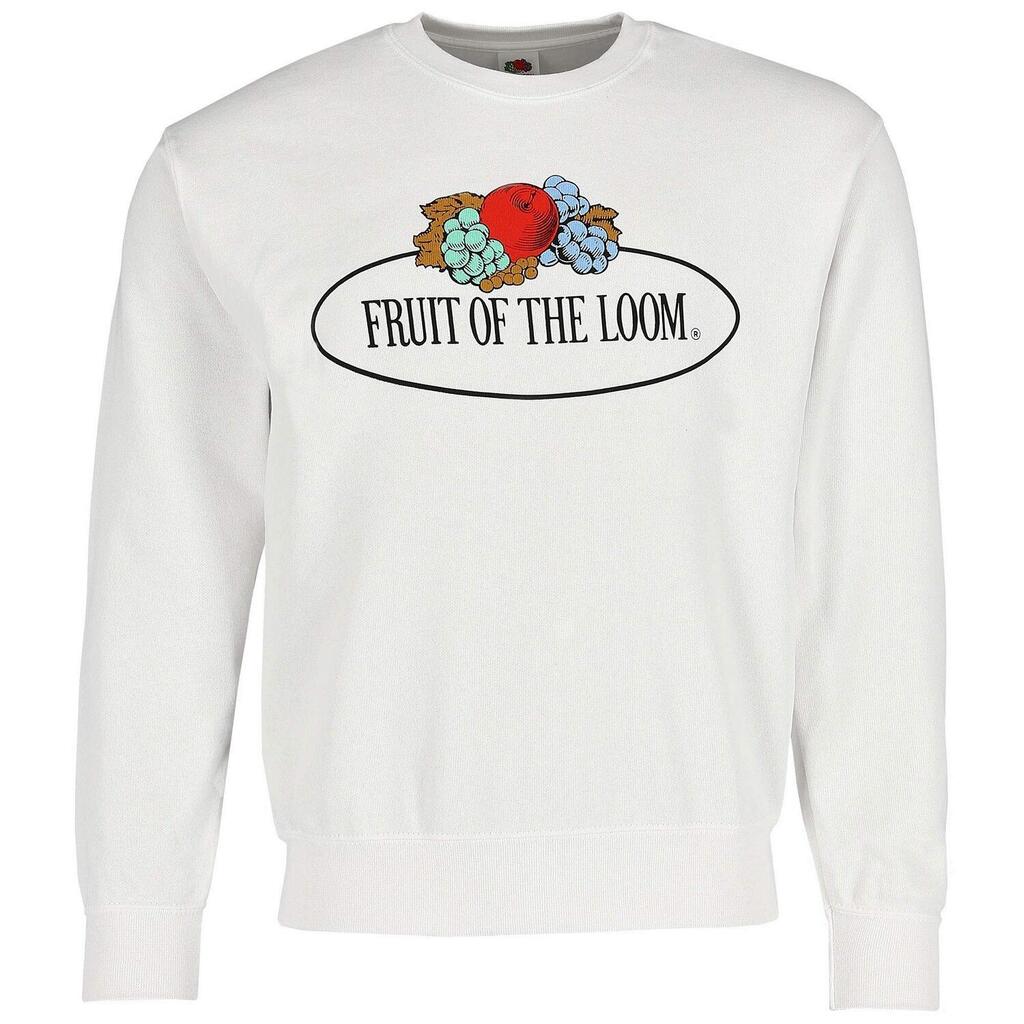 Mens Vintage Logo Printed Sweatshirt (White)
