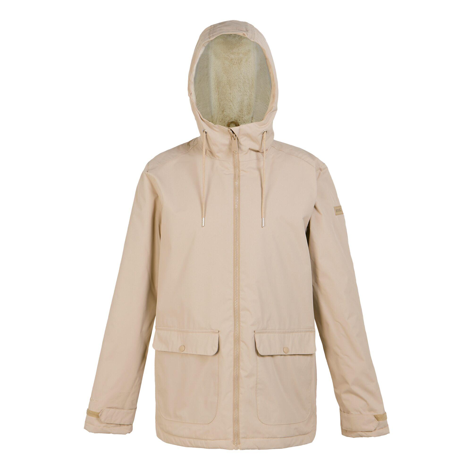 REGATTA Womens/Ladies Broadia Waterproof Jacket (Warm Taupe/Light Vanilla)