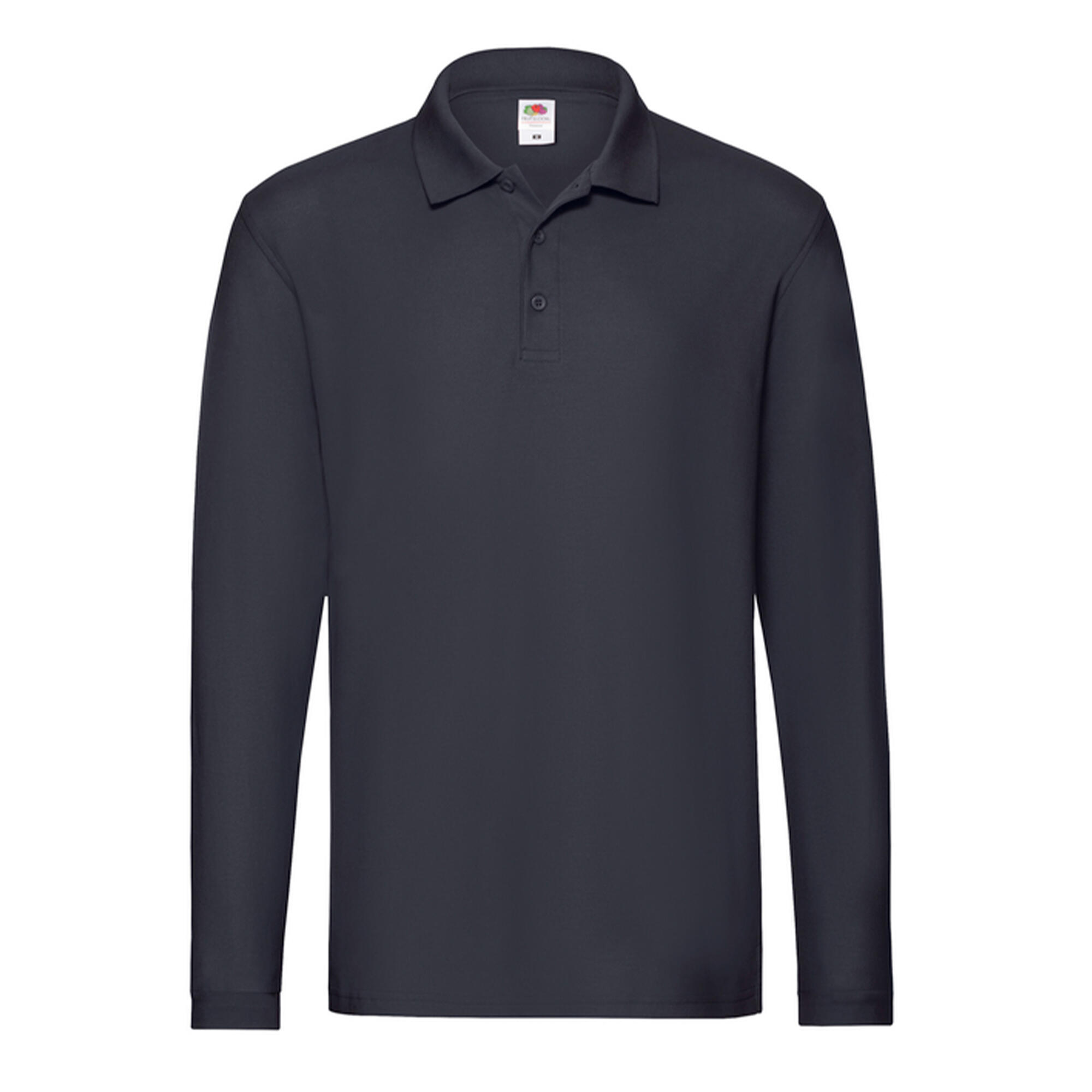 Fruit Of The Loom - Polo Premium Homme (bleu Marine Sombre) - T-shirt Manches Longues - Bleu - S - Decathlon