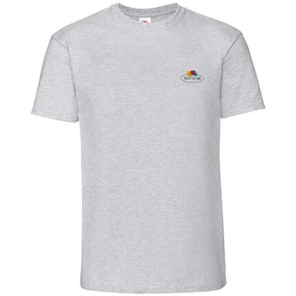 Heren Vintage Logo Bedrukt TShirt (Heide Grijs)