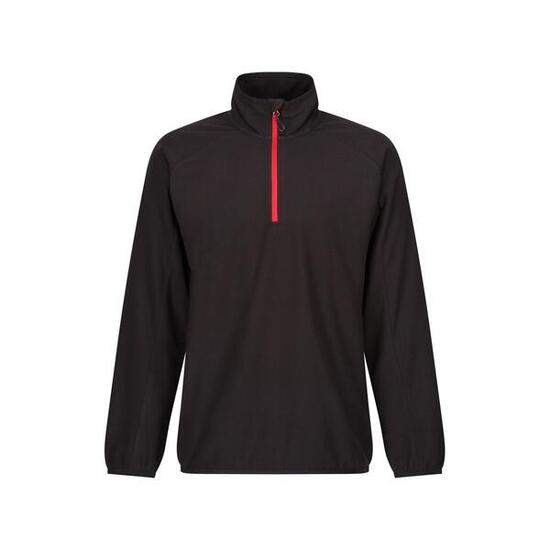 Navigate" Fleece mit halbem Reißverschluss für Herren Schwarz/Rot
