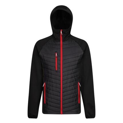 Navigate Hybrid" Jacke mit Kapuze für Herren Schwarz/Rot