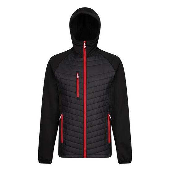 Navigate Hybrid" Jacke mit Kapuze für Herren Schwarz/Rot