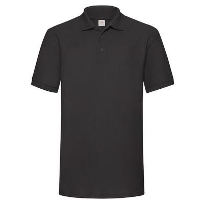 Heren 65/35 zwaargewicht poloshirt (zwart)