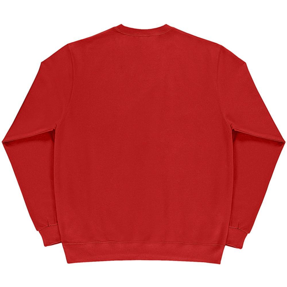 Sudadera cuello redondo manga larga Modelo Crew hombre caballero Rojo 2/2