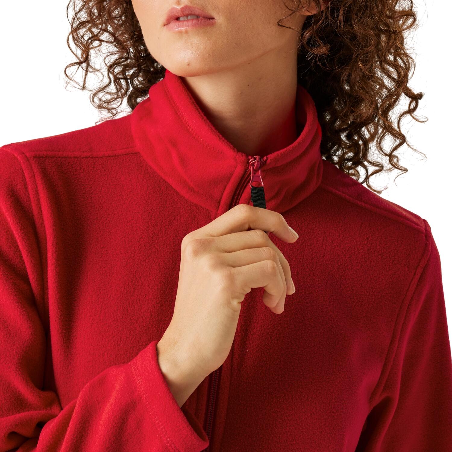Veste Polaire MICRO Femme (Rouge Classique) 3/4