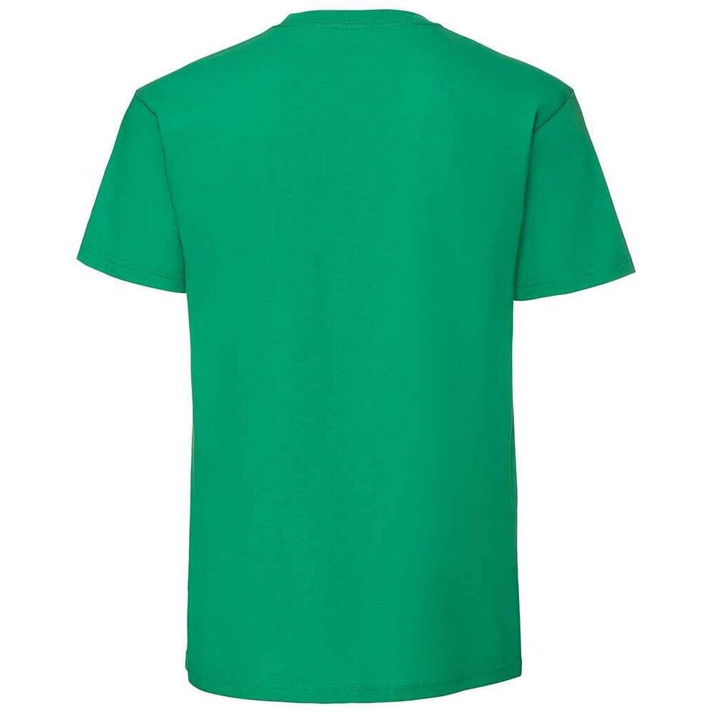 Camiseta Iconic 195 Premium de Algodón Ringspun para Hombre Verde Kelly 2/3