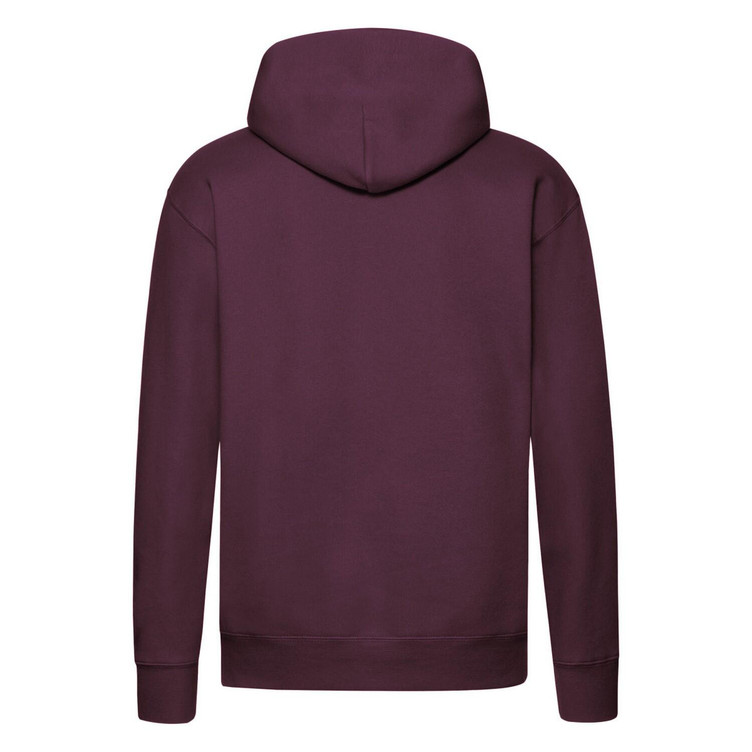 Felpa Con Cappuccio Uomo Fruit Of The Loom Premium Borgogna 2/3