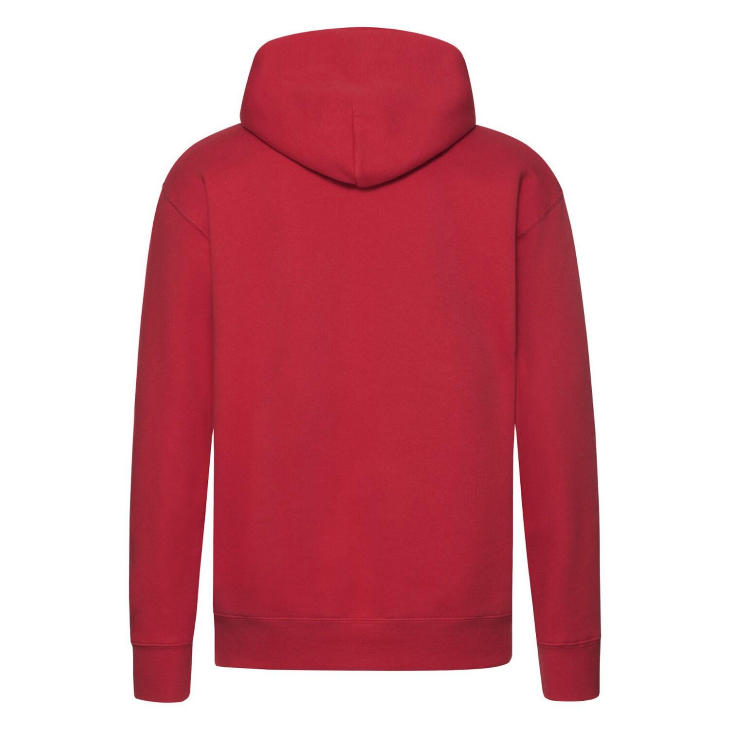 Felpa Con Cappuccio Uomo Fruit Of The Loom Premium Rosso 2/3