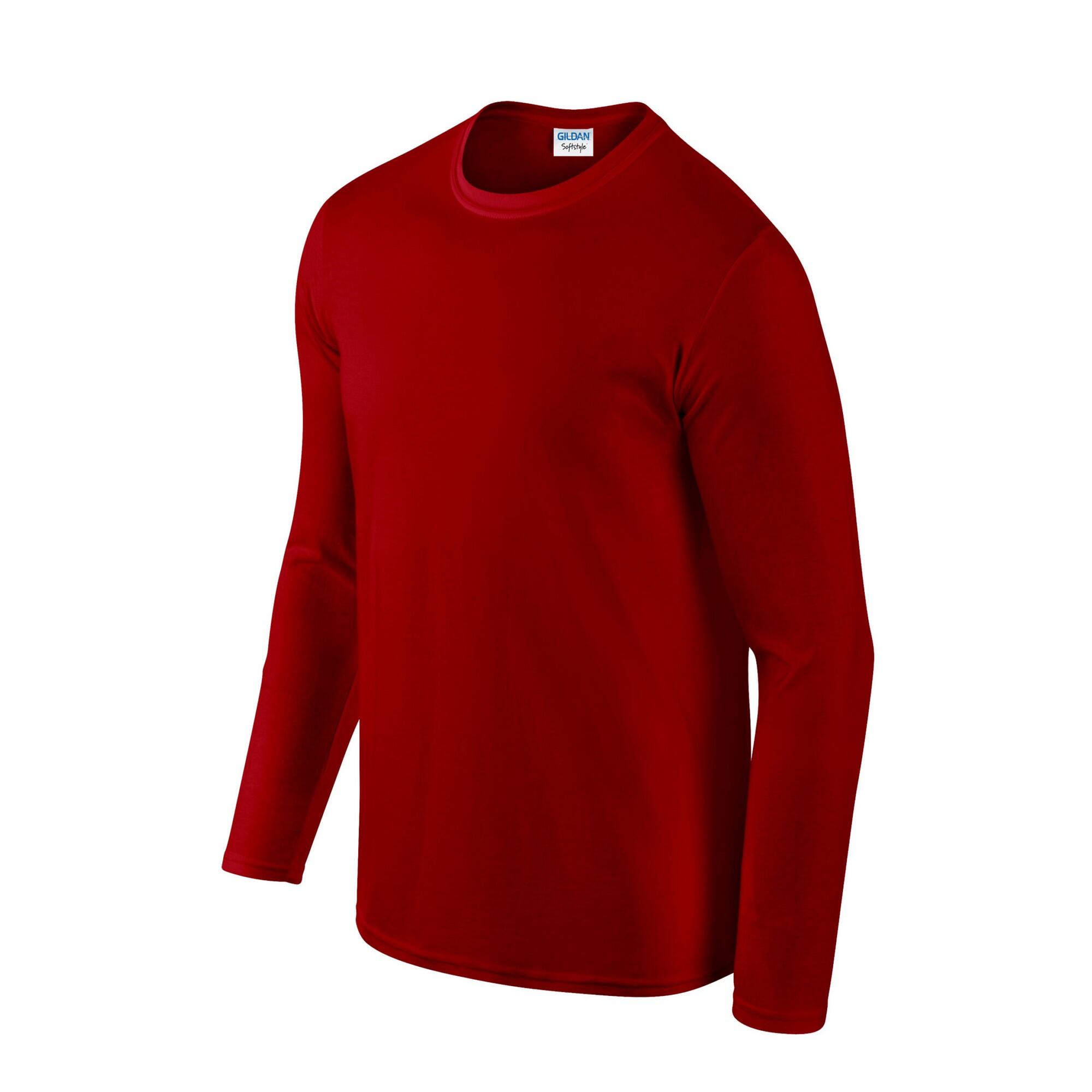 Unisex Adult Softstyle Plain LongSleeved TShirt (Red) 3/3