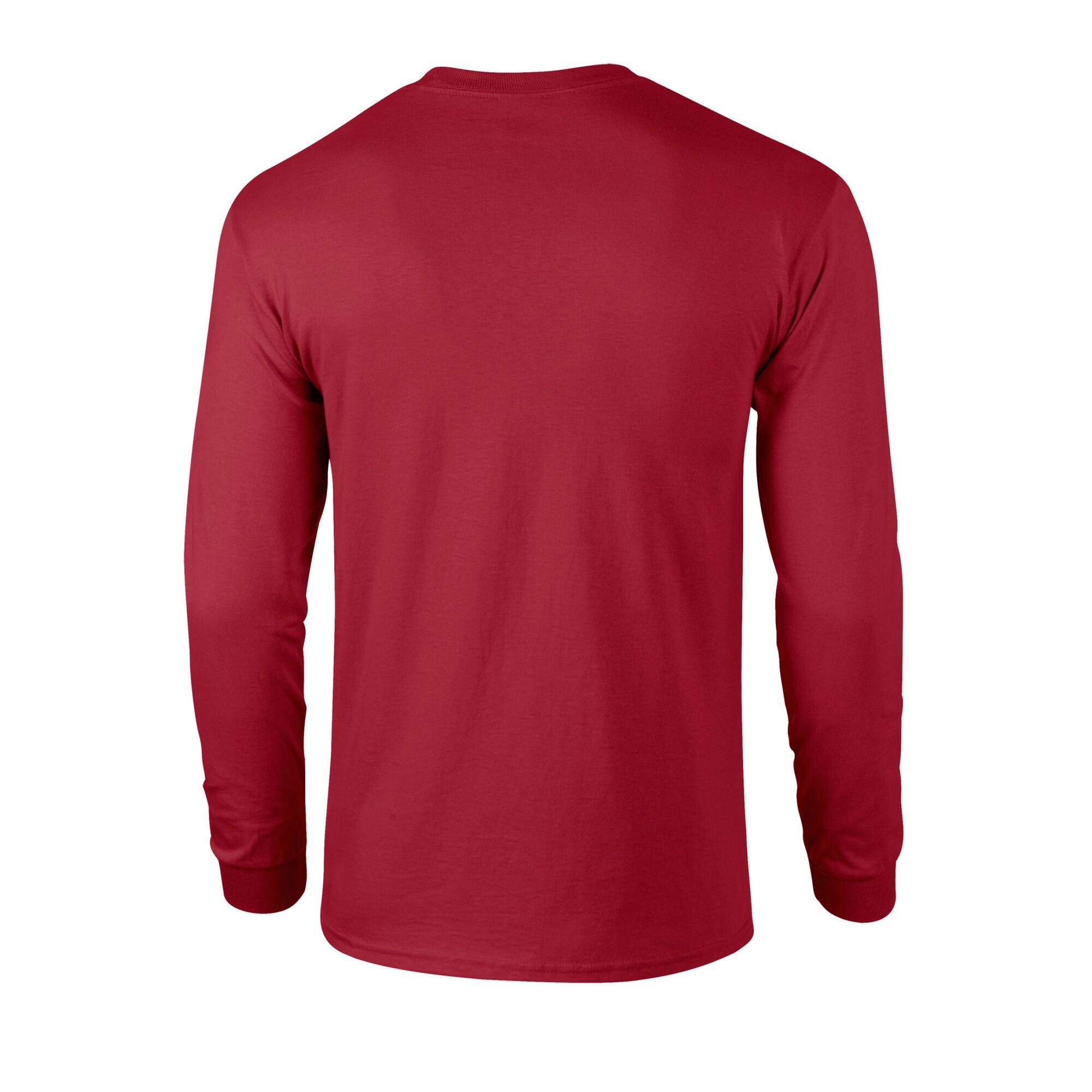 Maglietta Manica Lunga Adulto Unisex Gildan Rosso Cardinale 2/2