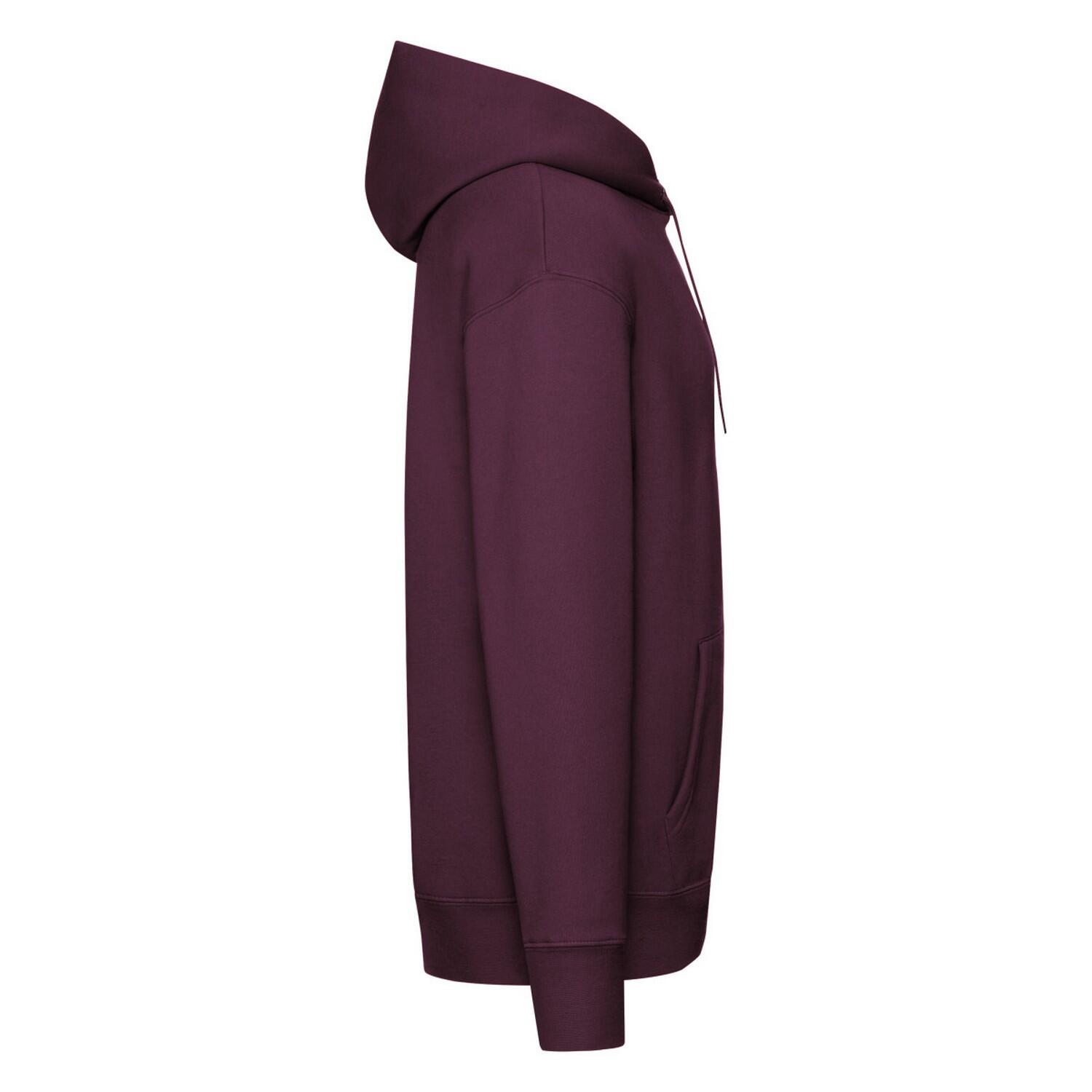 Felpa Con Cappuccio Uomo Fruit Of The Loom Premium Borgogna 3/3