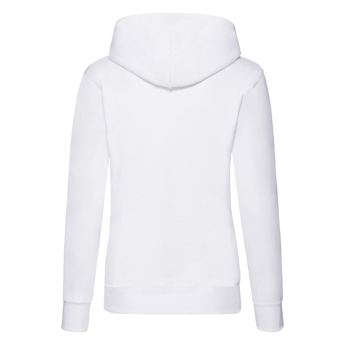 Felpa Con Cappuccio Donna Fruit Of The Loom Classic Bianco 2/3