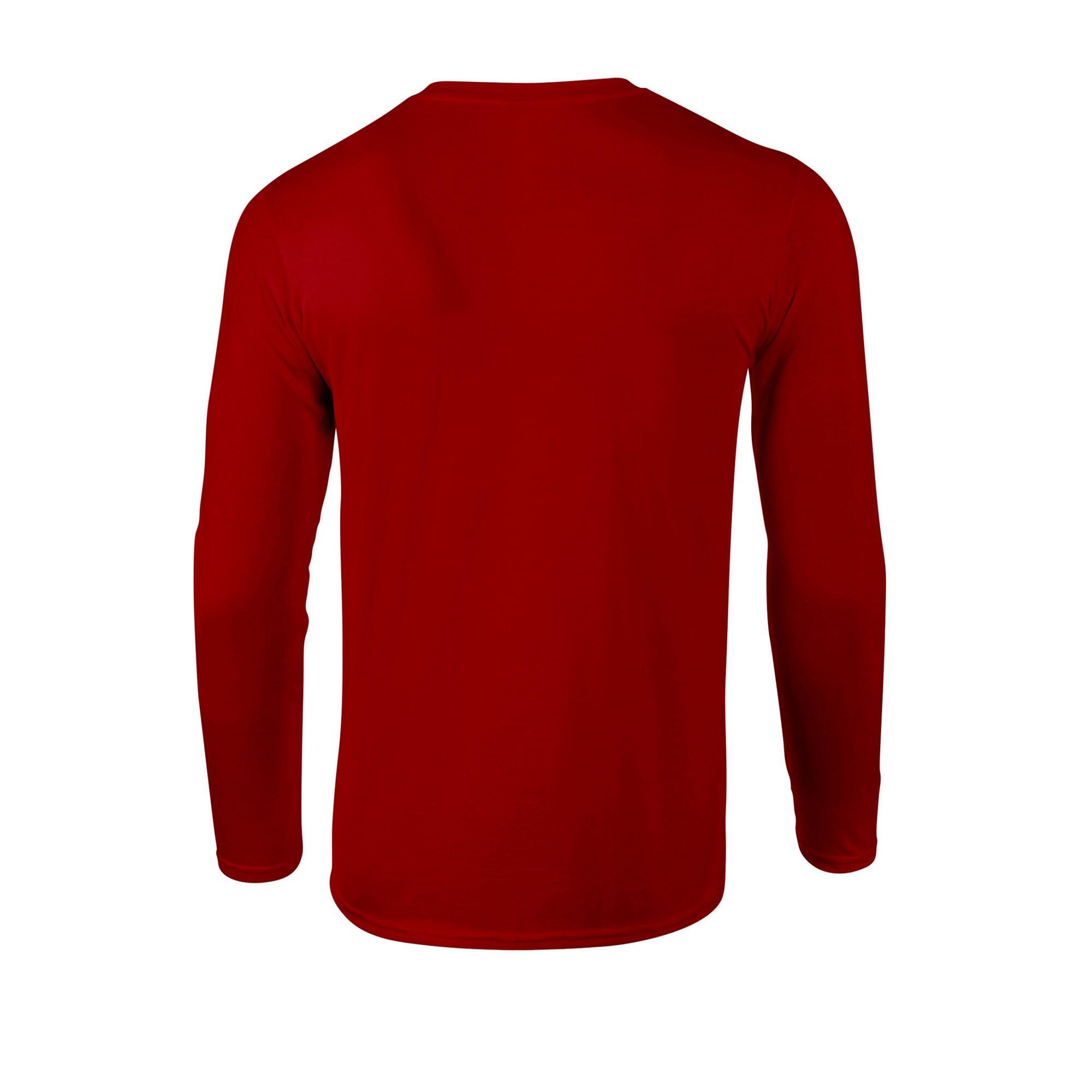 Unisex Adult Softstyle Plain LongSleeved TShirt (Red) 2/3