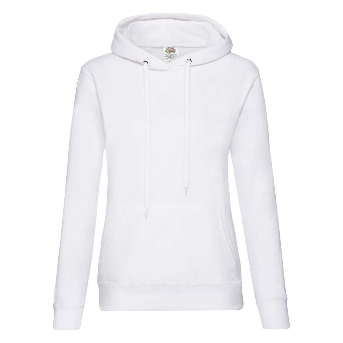 FRUIT OF THE LOOM Womens/Ladies Classic 80/20 Lady Fit Hoodie (White)