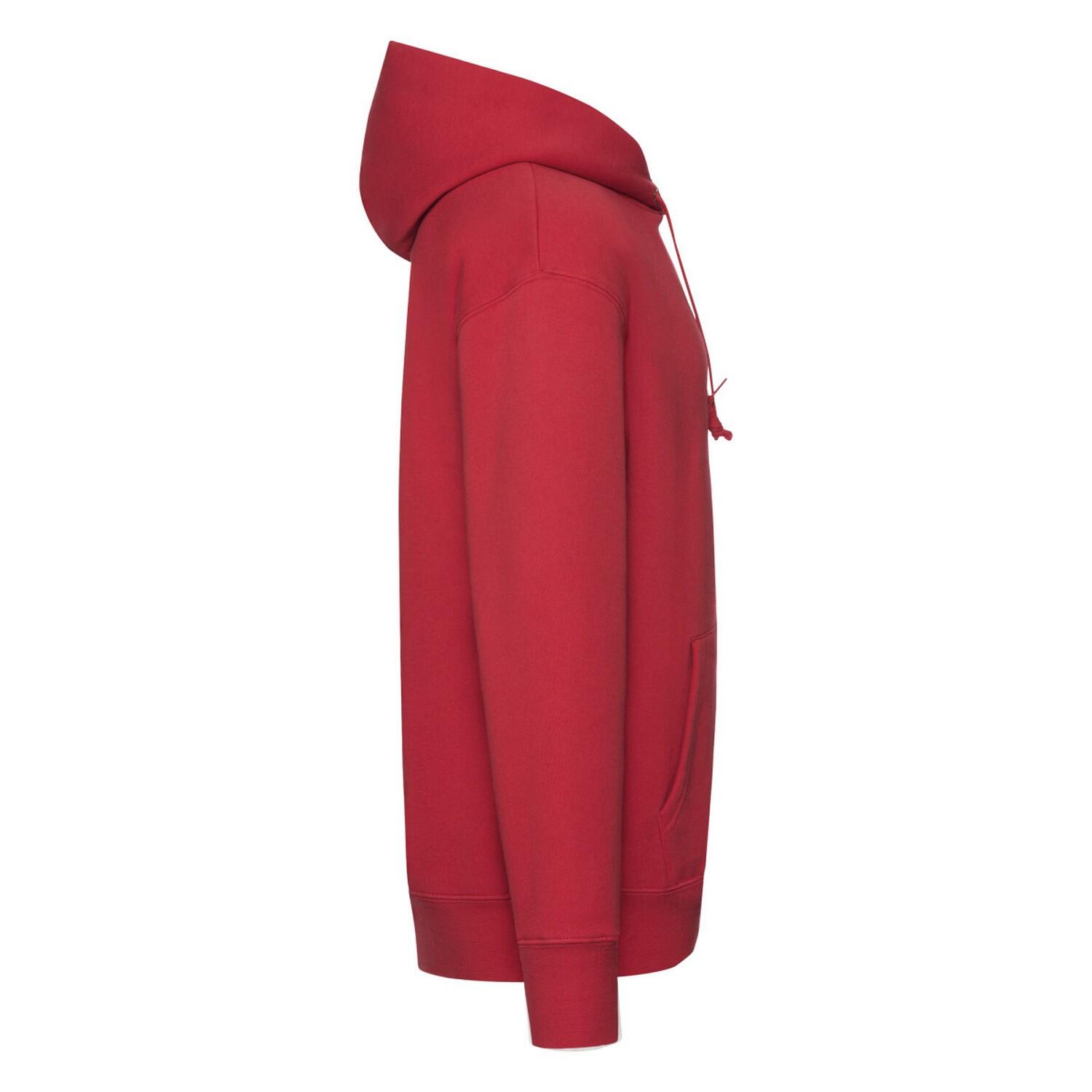Felpa Con Cappuccio Uomo Fruit Of The Loom Premium Rosso 3/3