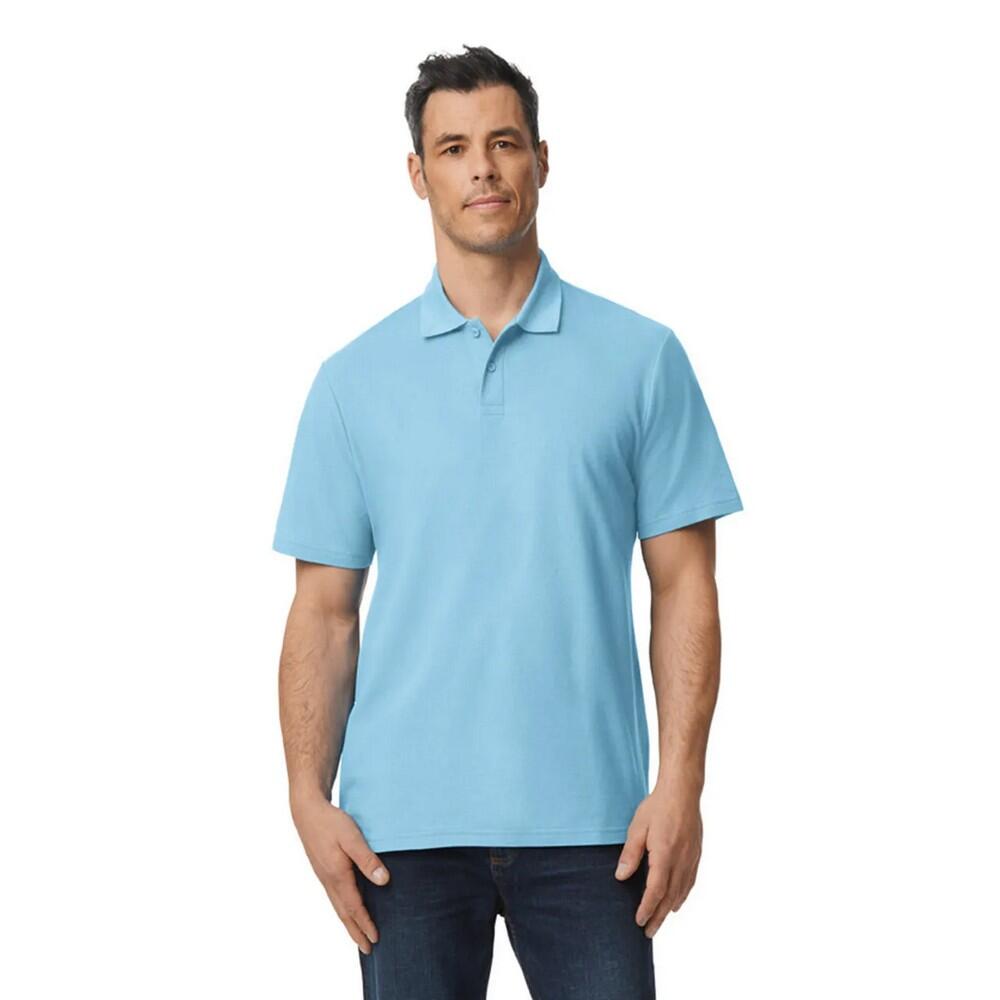 Mens Softstyle Pique Polo Shirt (Light Blue)