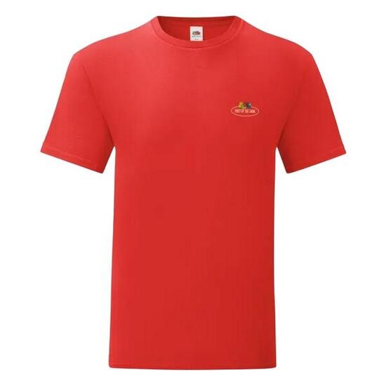 Heren Vintage Logo Bedrukt TShirt (Rood)