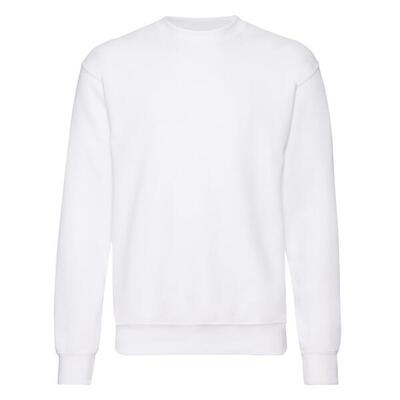 Felpa A Giro Uomo Fruit Of The Loom Classic Bianco