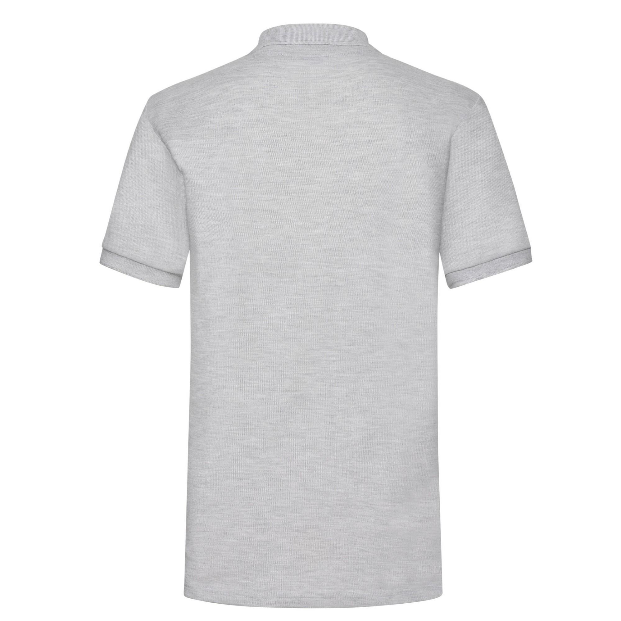 Mens Heather Polo Shirt (Heather Grey) 2/3
