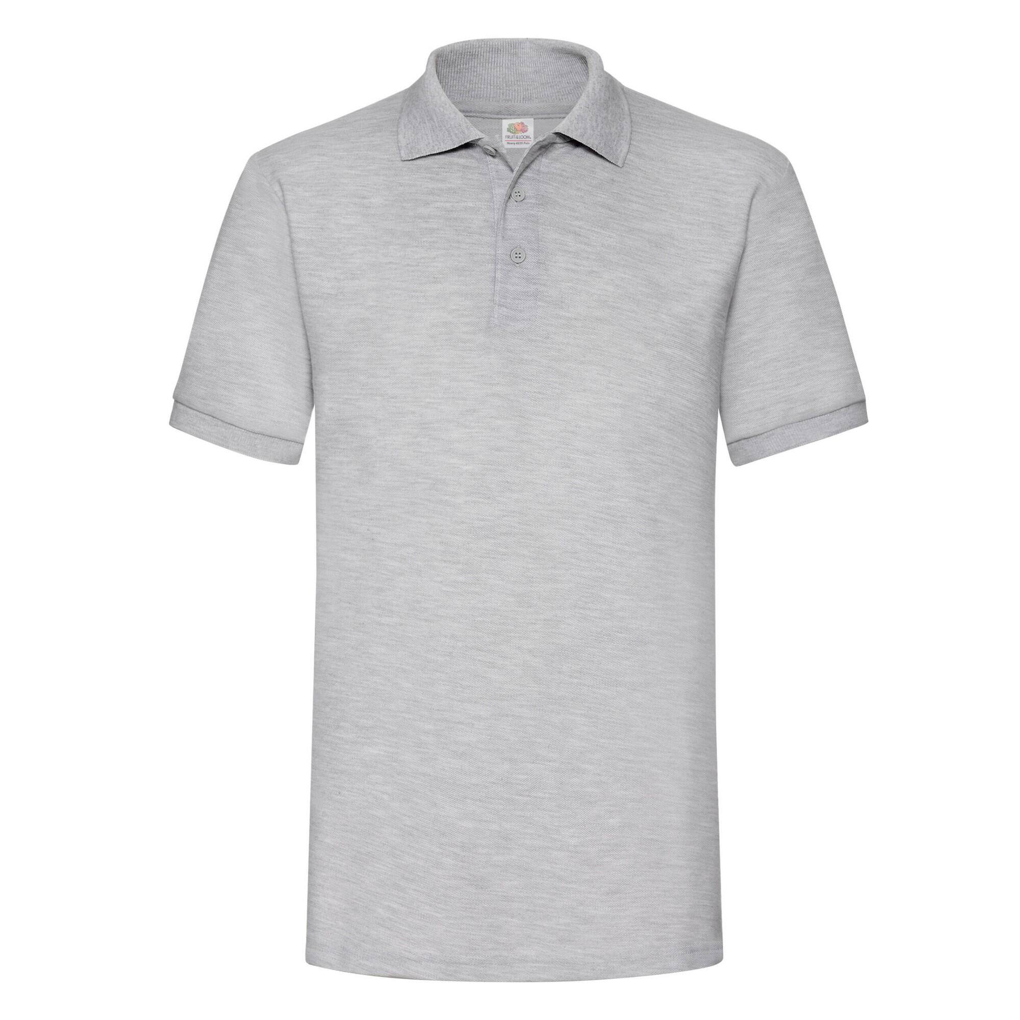 Mens Heather Polo Shirt (Heather Grey) 1/3