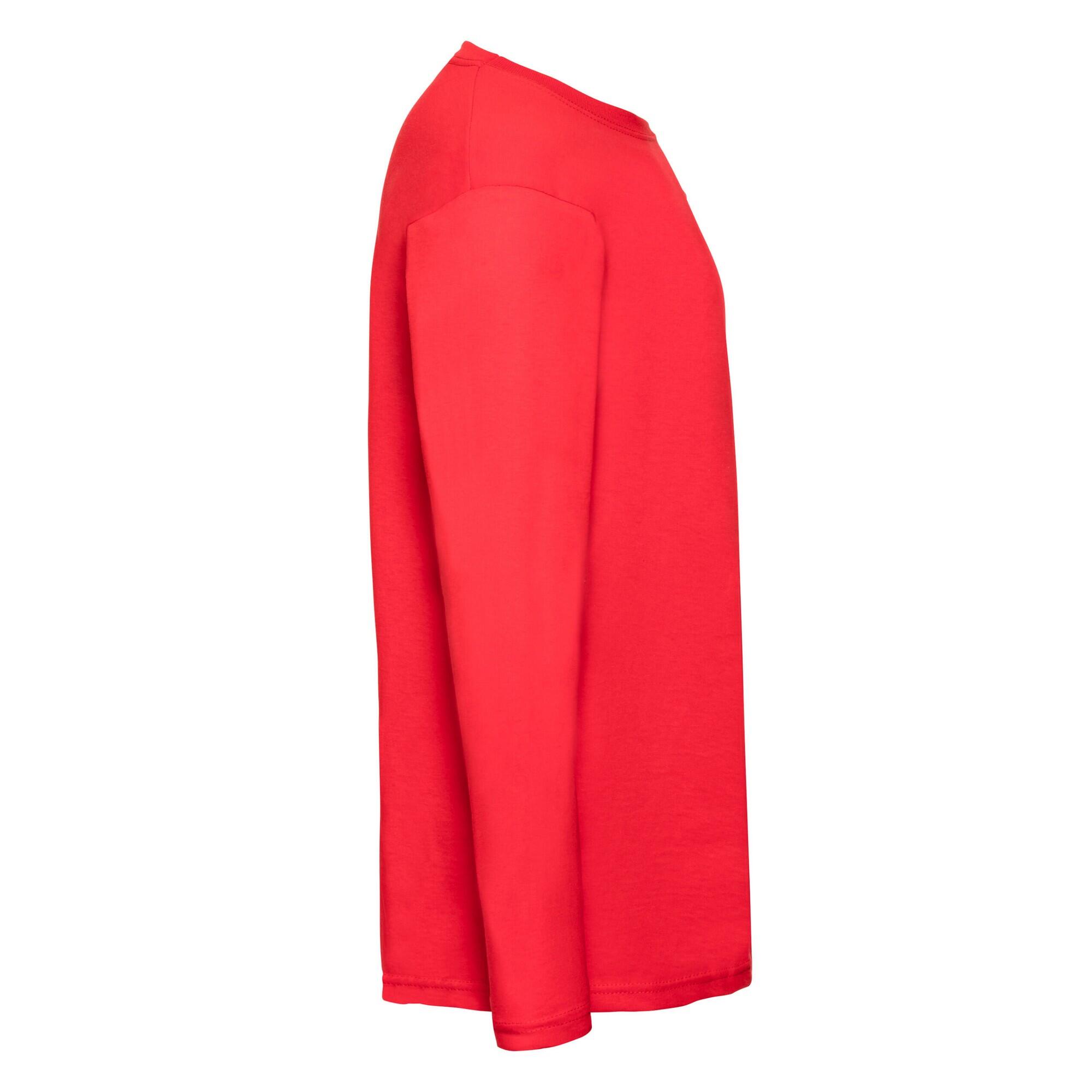 Maglietta Manica Lunga Uomo Fruit Of The Loom Valueweight Rosso 3/3