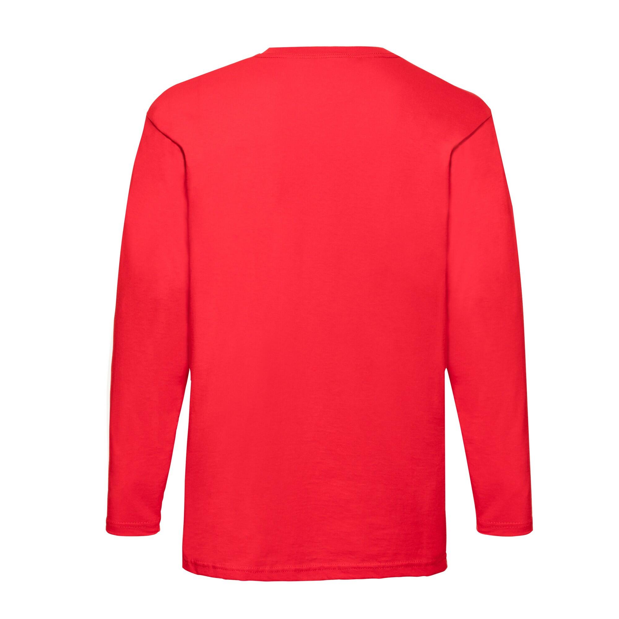 Maglietta Manica Lunga Uomo Fruit Of The Loom Valueweight Rosso 2/3
