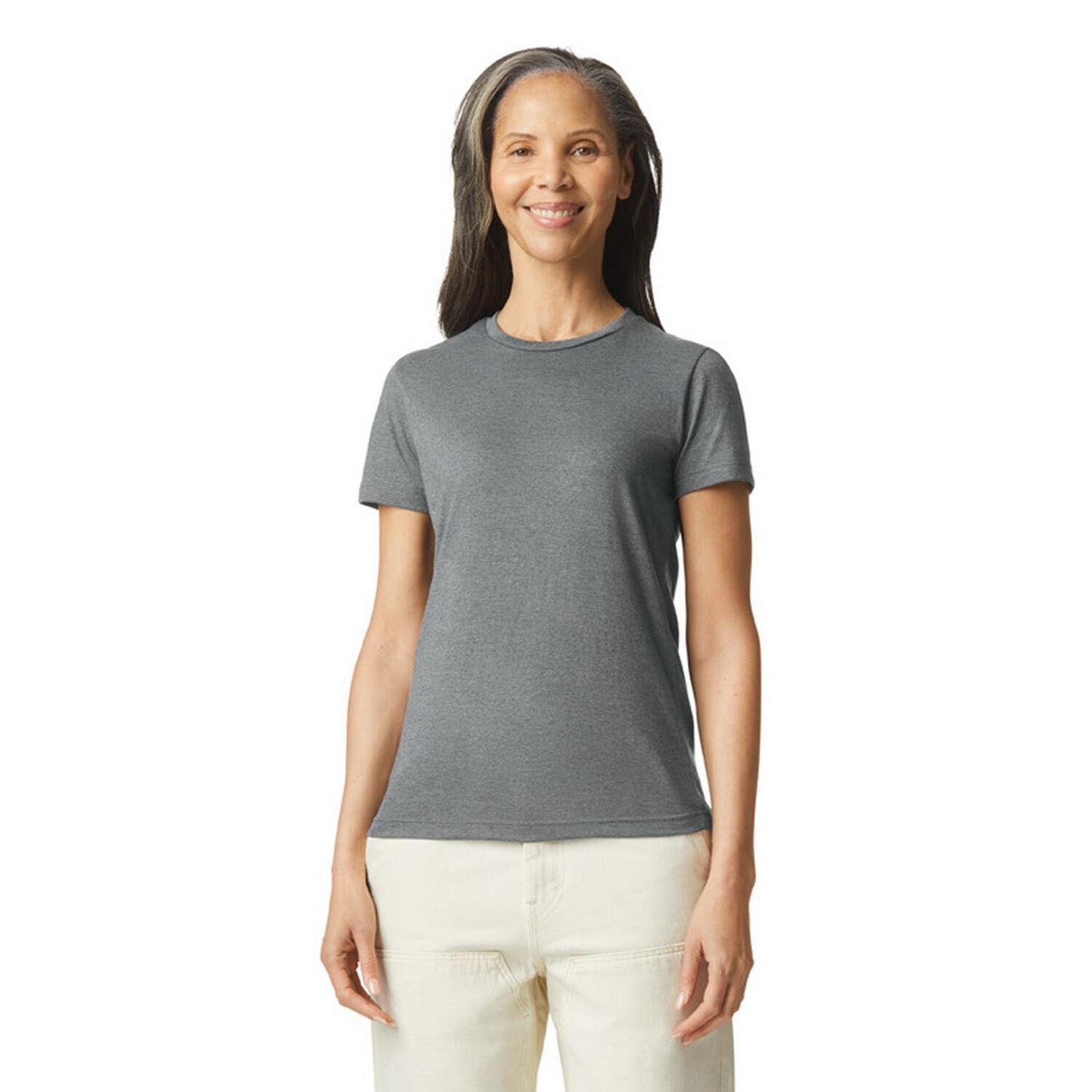 Gildan - Tshirt Softstyle Femme (graphite Chiné) - T-shirt Manches Courtes - Gris - 42 M/l - Decathlon