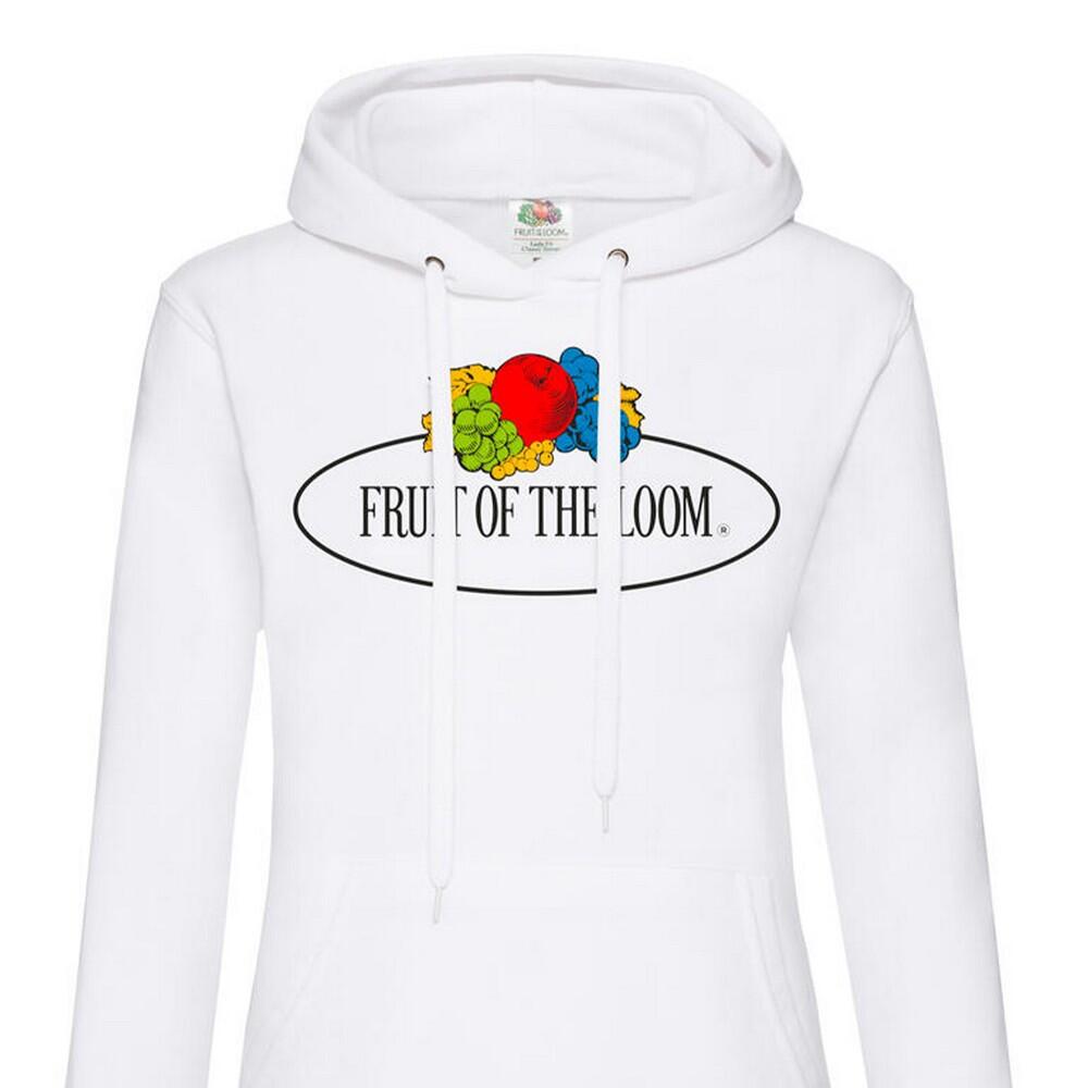 Felpa Con Cappuccio Logo Stampato Con Cappuccio Donna Fruit Of The Loom Vintage 2/2
