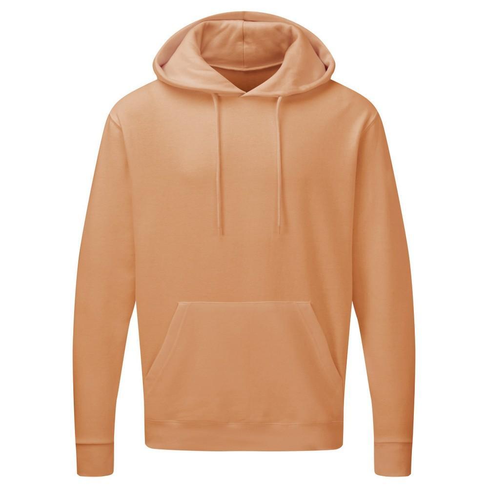 Mens Plain Hooded Sweatshirt Top / Hoodie (Cantaloupe)