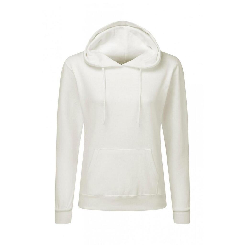 Womens/Ladies Plain Hoodie (Snow White)