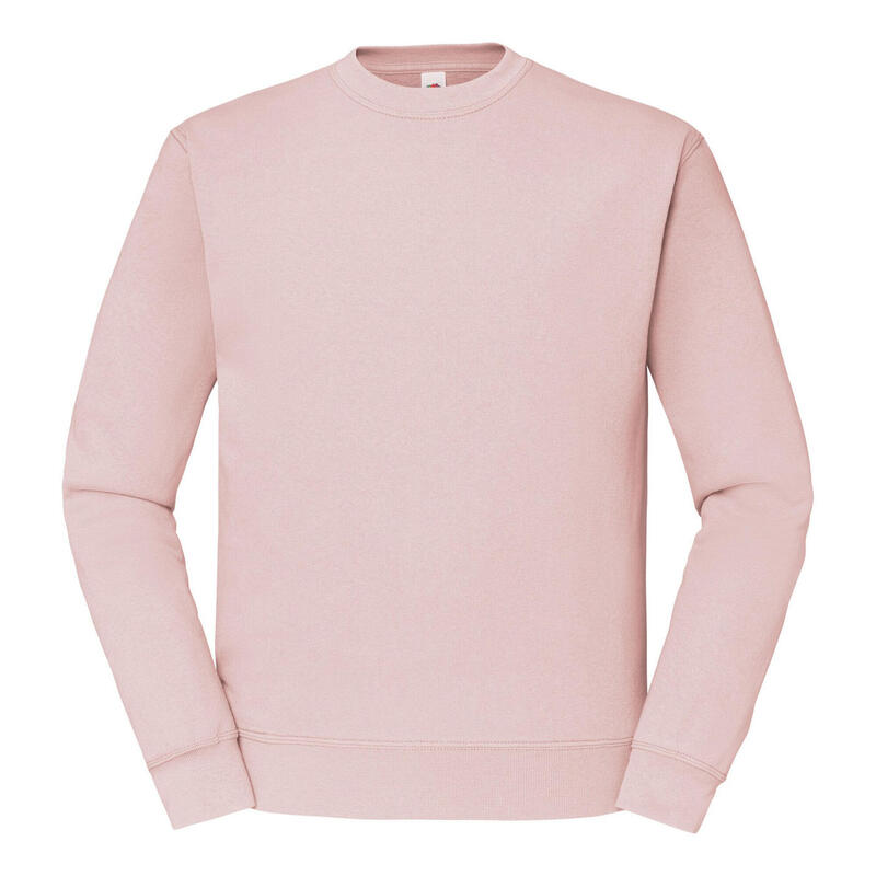 Heren Klassiek Ingelegd Sweatshirt (Poederroos)