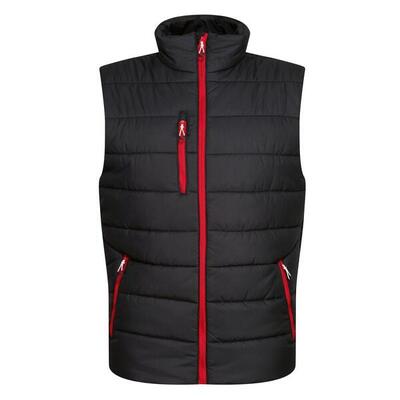 Heren navigate thermisch gilet (zwart/klassiek rood)