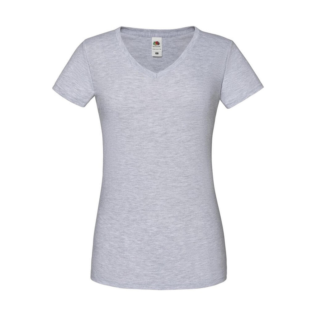 Womens/Ladies Iconic V Neck TShirt (Heather Grey)