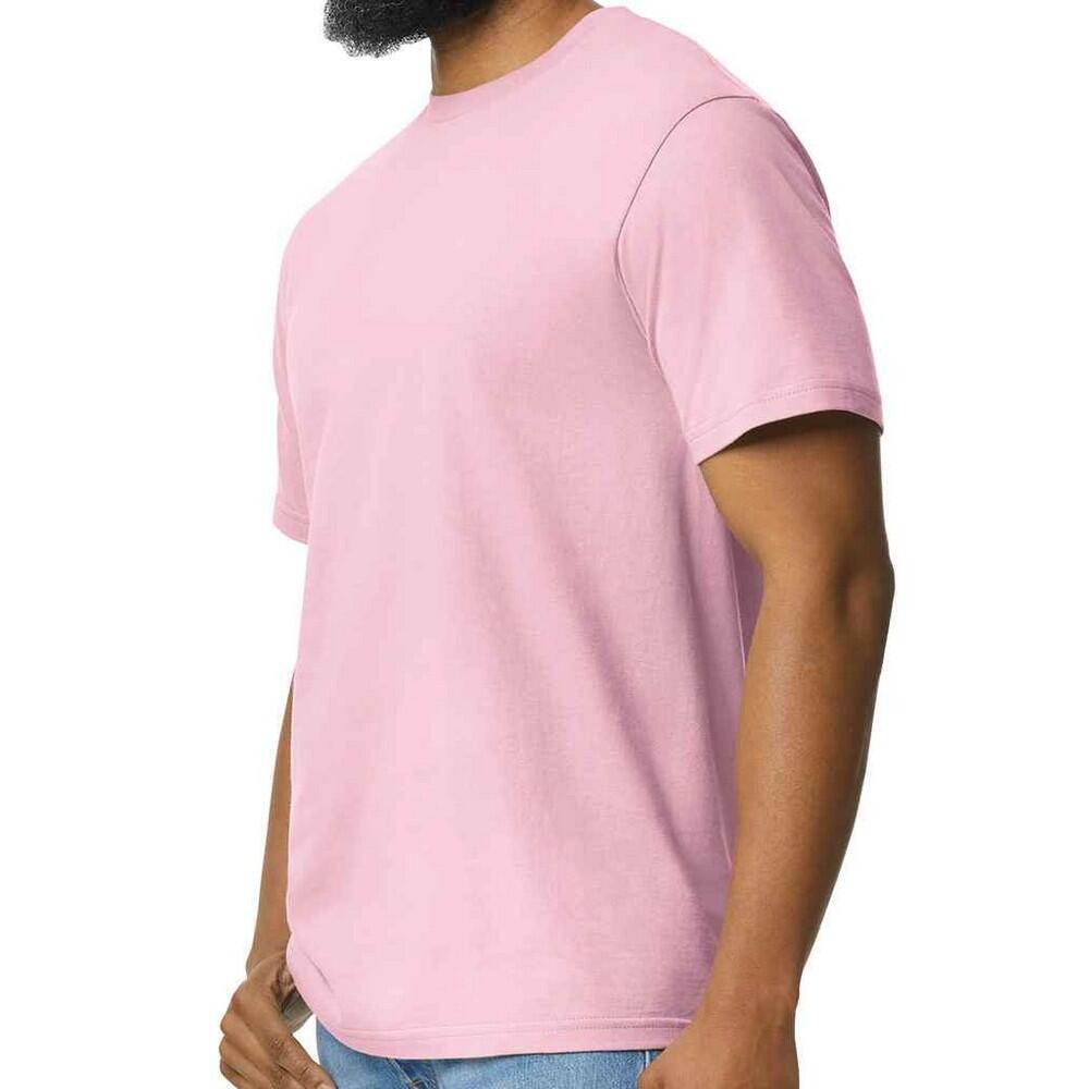 T-Shirt unissexo de algodão leve para adultos (Rosa Claro) 3/3