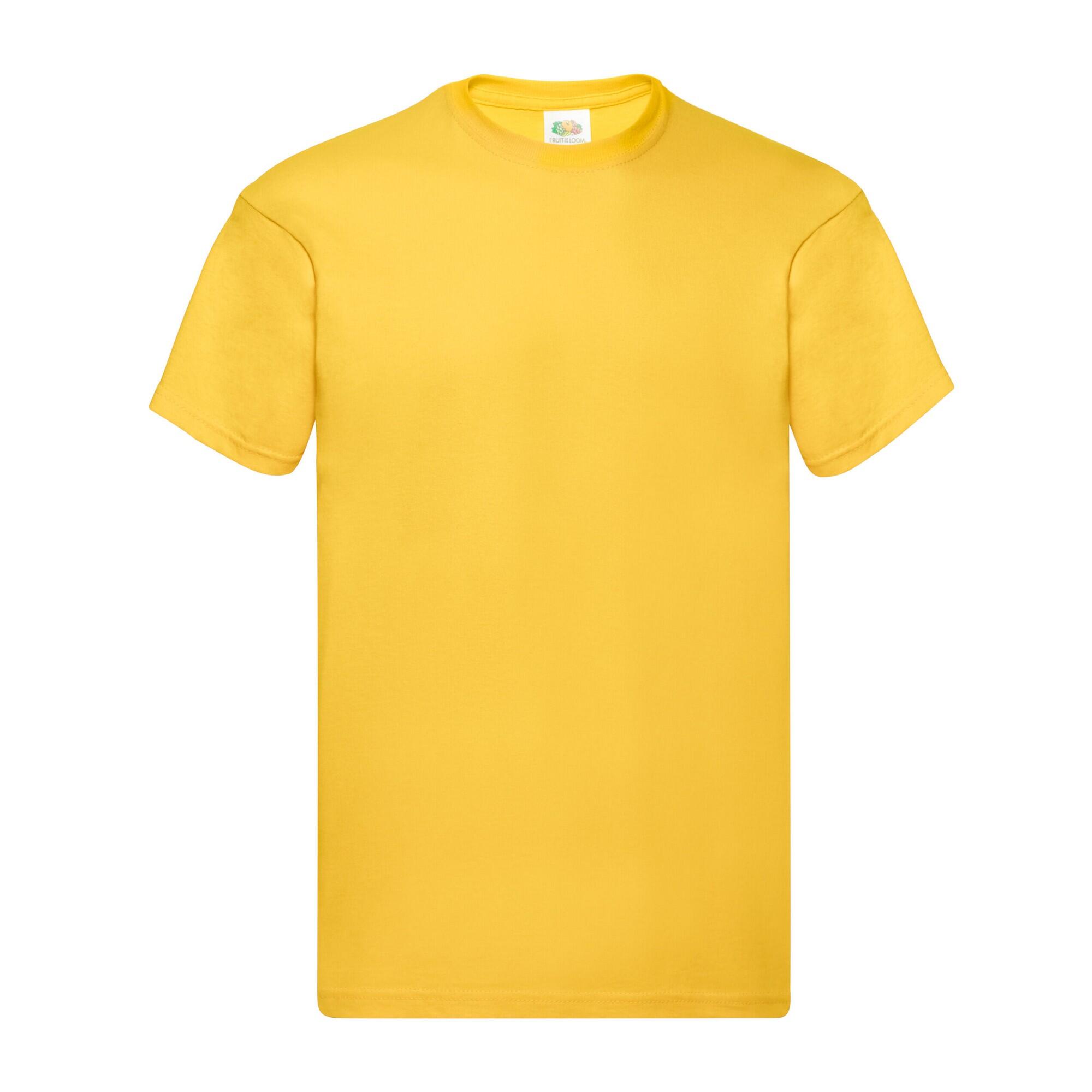 Fruit Of The Loom - Tshirt Original Homme (tournesol) - T-shirt Manches Courtes - Jaune|orange - 40 M - Decathlon