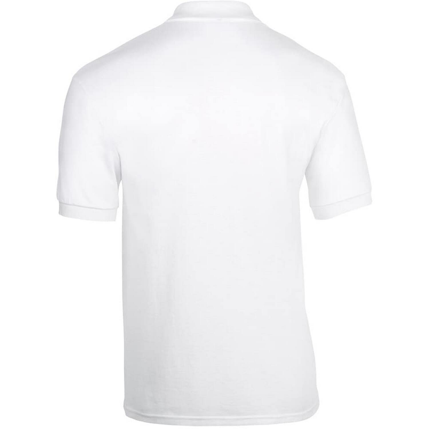 Heren Jersey DryBlend Poloshirt (Wit) 2/2
