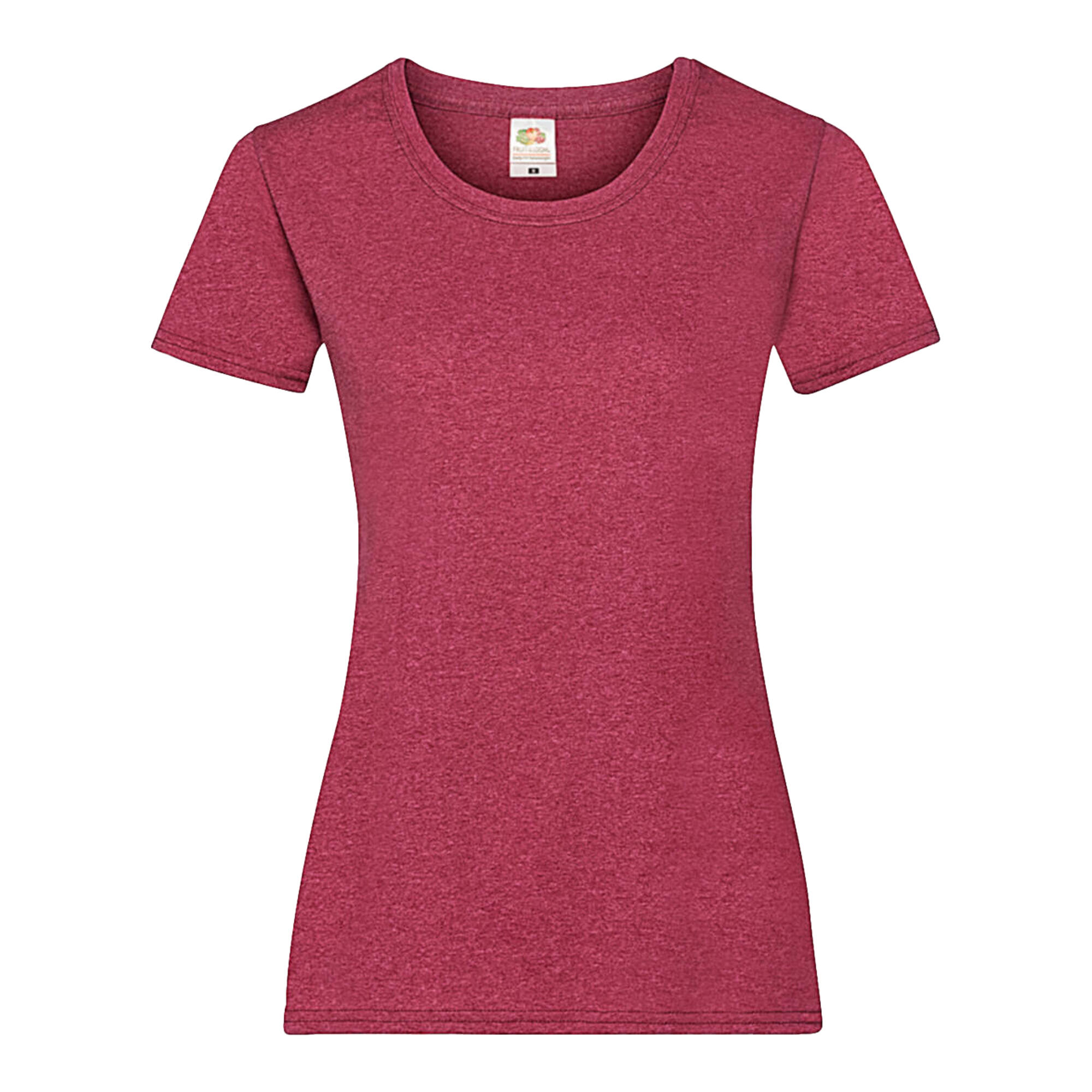 Fruit Of The Loom - Tshirt Valueweight Femme (rouge Chiné) - T-shirt Manches Courtes - Rouge - 48 Xl - Decathlon