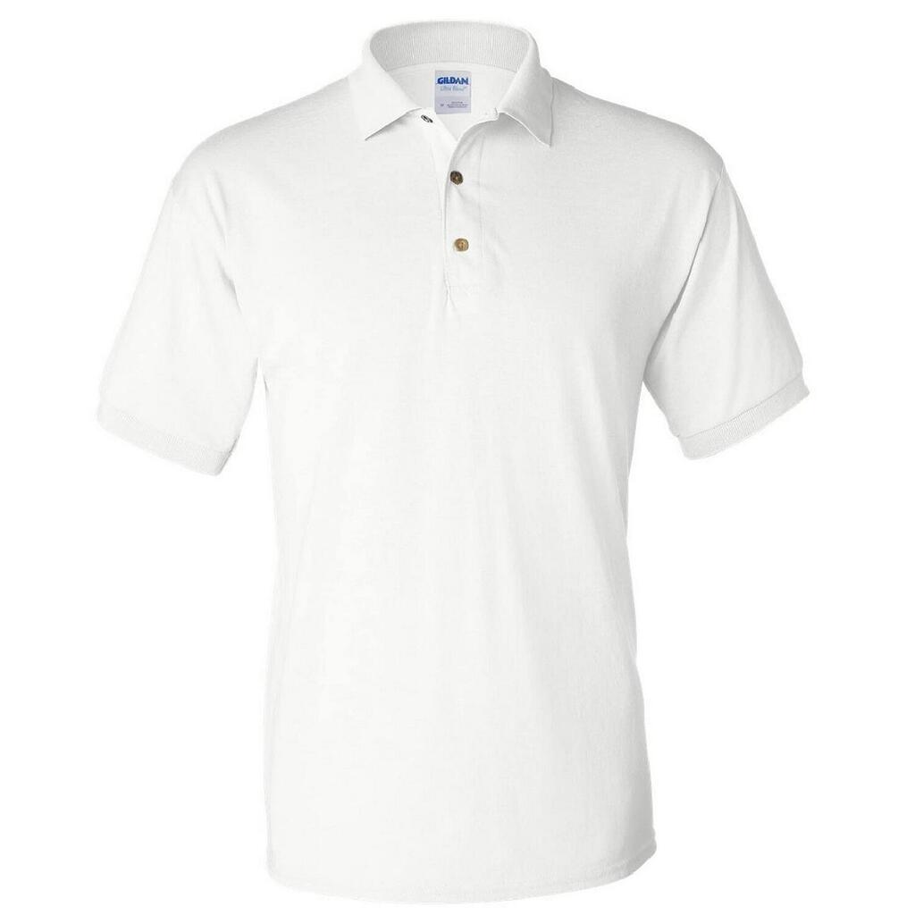Mens Jersey DryBlend Polo Shirt (White)