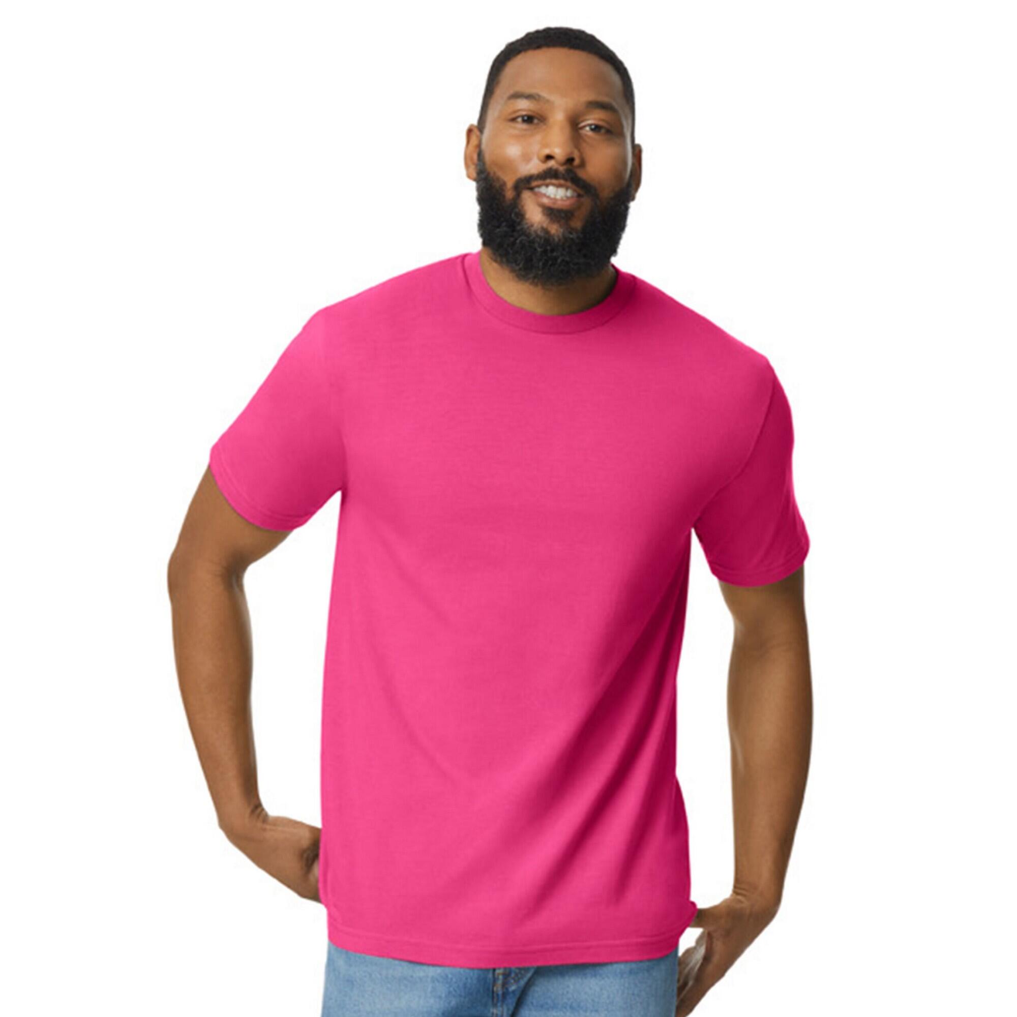 Gildan - Tshirt Softstyle Adulte (rose) - T-shirt Manches Courtes - Rose - 48 Xl - Decathlon