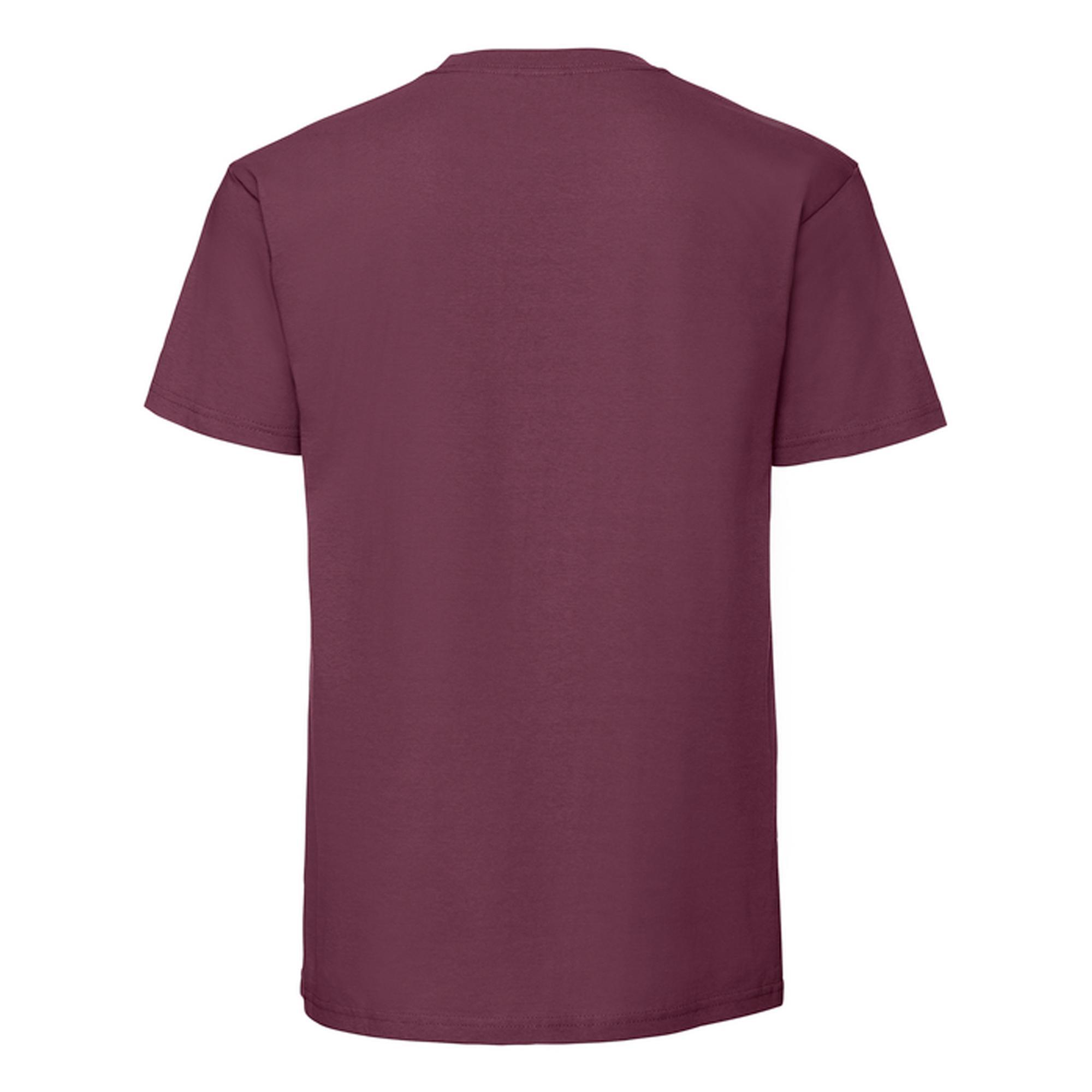 Maglietta Uomo Fruit Of The Loom Iconic Premium Borgogna 2/3