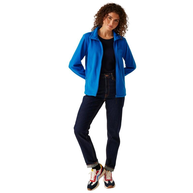 Dames Micro Full Zip Fleecejack (Oxford Blauw)