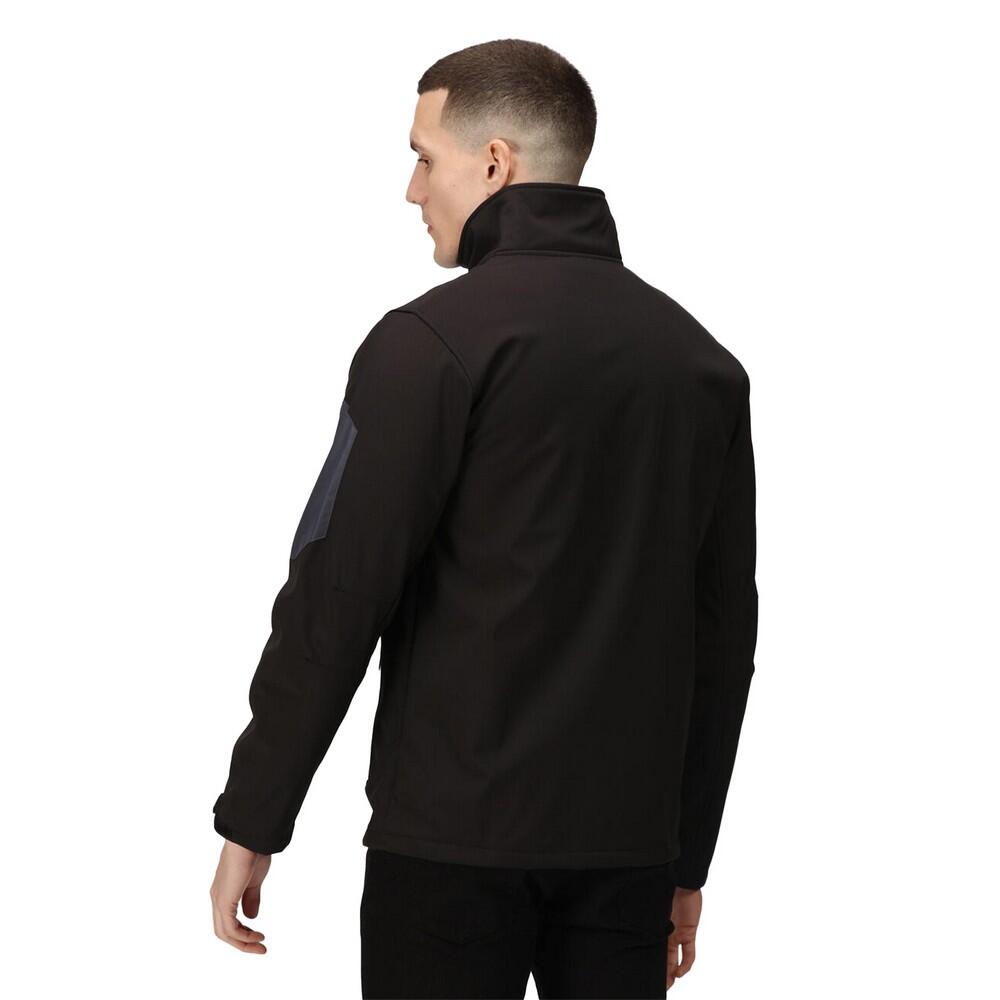 Casaco Arcola 3 Layer Soft Shell para homem (Preto / Cinzento Foca) 3/5