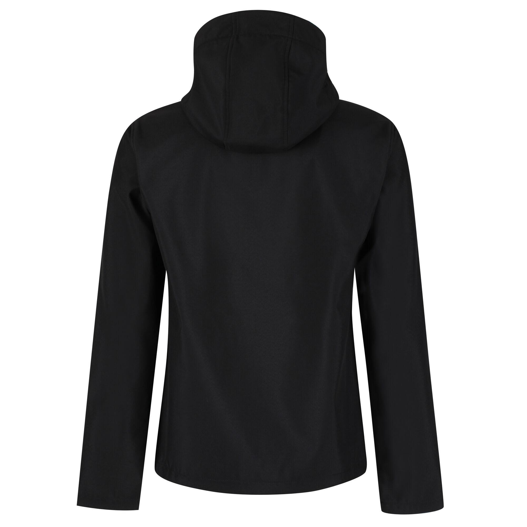 Heren Venturer 3 Layer Hooded Soft Shell Jacket (Zwart) 2/4