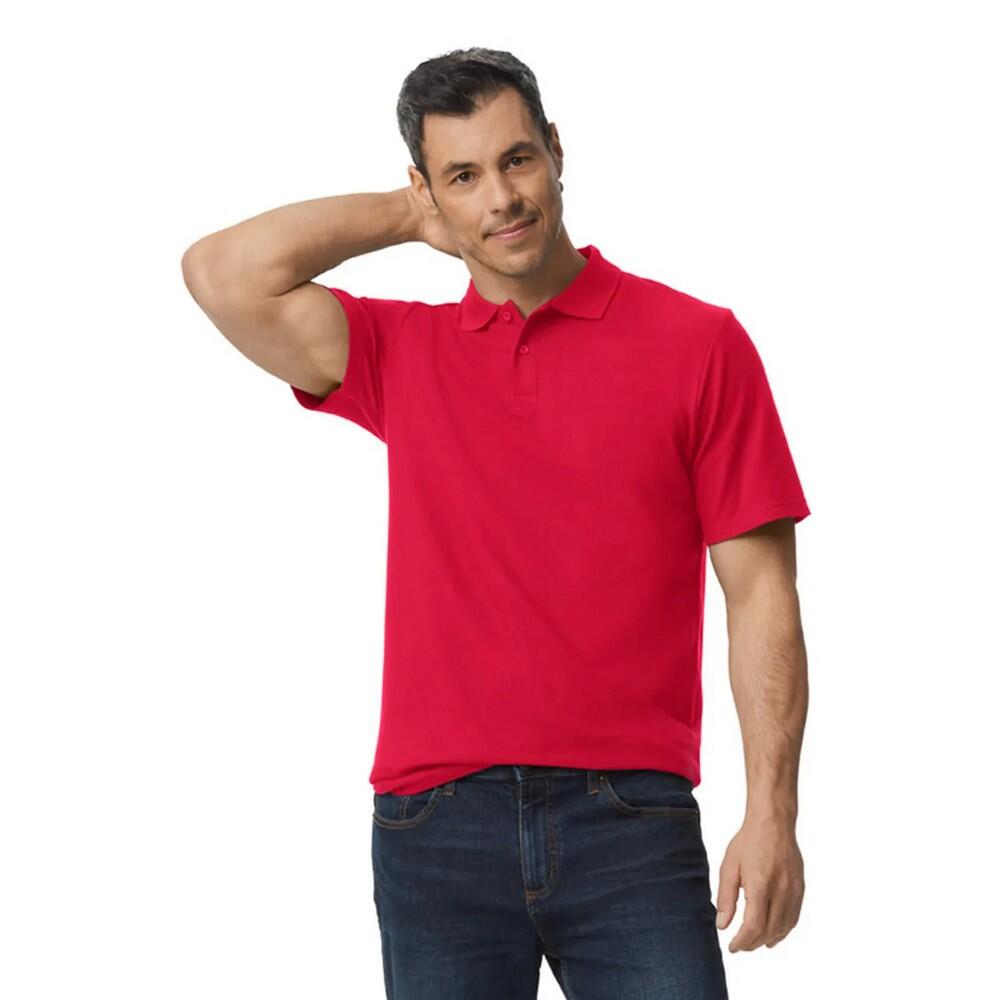 Mens Softstyle Pique Polo Shirt (Red)