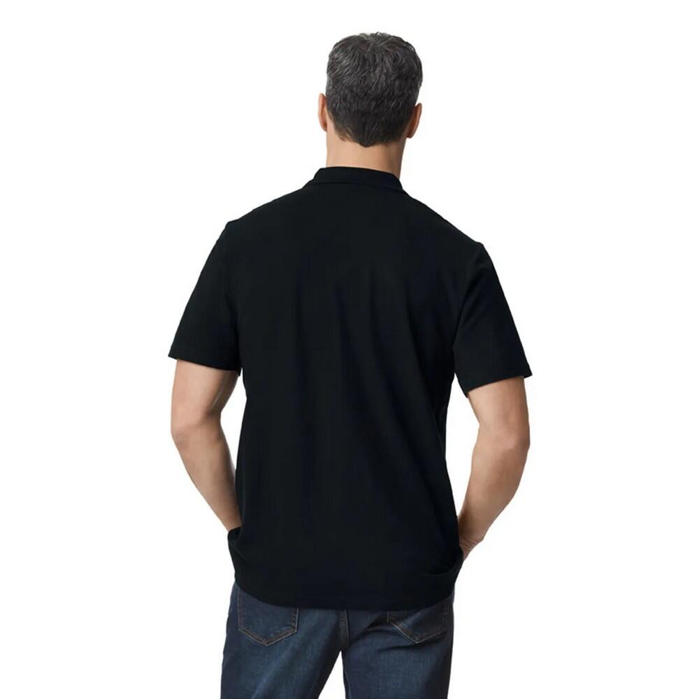 Heren Softstyle Piqué Poloshirt (Zwart) 2/2