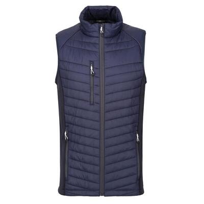 Heren navigate hybride body warmer (marine/seal grey)