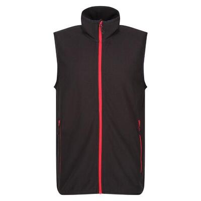 Heren navigate fleece gilet (zwart/klassiek rood)