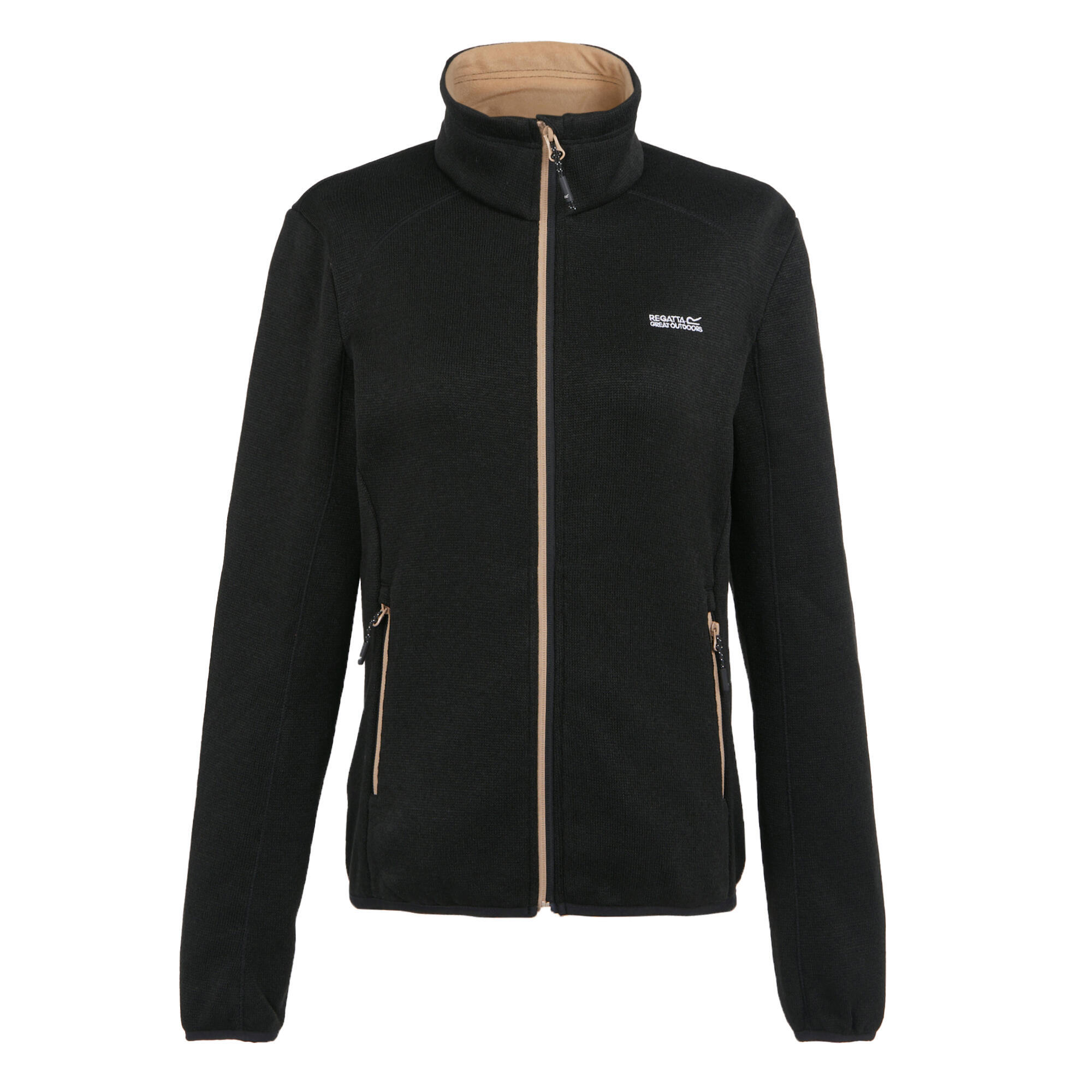 REGATTA Dames Newhill Marl Full Zip Fleecejack (Zwart/Warme taupe)