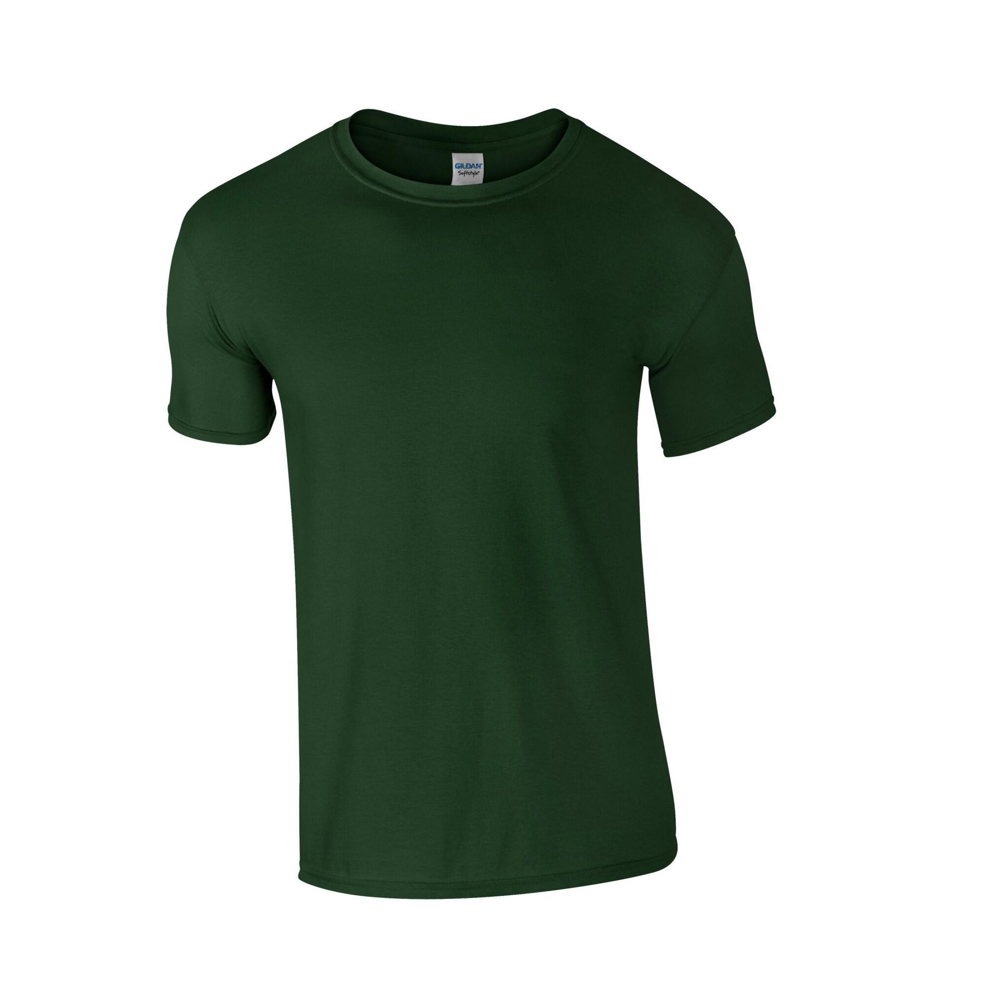 Gildan - Tshirt Softstyle Adulte (vert Forêt) - T-shirt Manches Courtes - Rouge|vert - 56 3xl - Decathlon